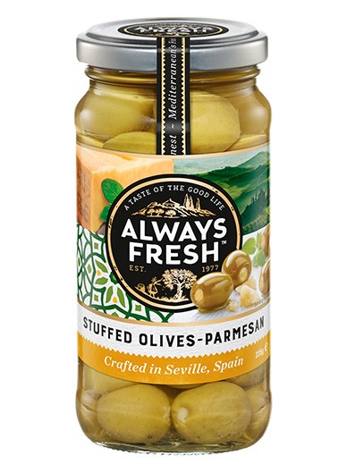 ALWAYS FRESH STUFFED OLIVES-PARMESAN 235G